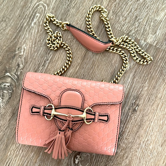 Gucci Handbags - GUCCI MICROGUCCISSIMA MINI SOFT PINK